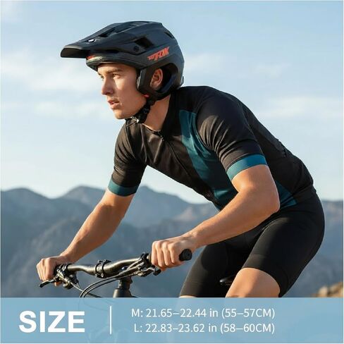 BATFOX Mountain Bike Helmet for Men Women Adults MTB Cycling Bicycle Helmet for Adjustable and with Visor in Saudi Arabia