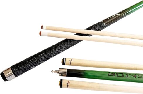 Champion Sport Dark Green Spider Billiards Pool Cue Stick with Two shafts (12mm and 13mm), Champion Glove in Saudi Arabia