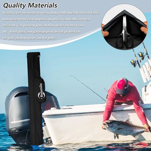 Shallow Water Anchor Cover fo 10'/12'-Foot,Heavy Duty 600D Oxford Travel Cover, All Weather Protection, Black in Saudi Arabia