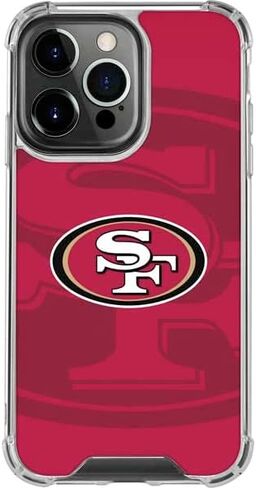 Skinit Clear Phone Case Compatible with iPhone 13 Pro - Officially Licensed NFL San Francisco 49ers Double Vision Design in Saudi Arabia