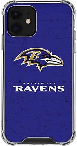 حافظة هاتف Skinit الشفافة متوافقة مع iPhone 12 Mini - تصميم مرخص رسميًا من الدوري الوطني لكرة القدم الأمريكية NFL Baltimore Ravens in Kuwait