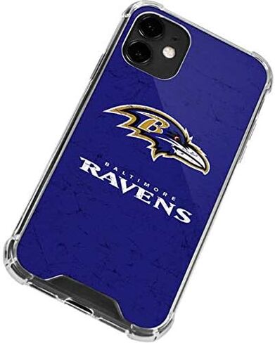 حافظة هاتف Skinit الشفافة متوافقة مع iPhone 12 Mini - تصميم مرخص رسميًا من الدوري الوطني لكرة القدم الأمريكية NFL Baltimore Ravens in Kuwait