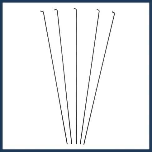 12 Pcs 14G J Bend 298mm x 2mm Bike Bicycle Spokes with Nipples Steel Black Stylish Design in Saudi Arabia