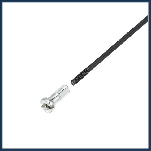 12 Pcs 14G J Bend 298mm x 2mm Bike Bicycle Spokes with Nipples Steel Black Stylish Design in Saudi Arabia