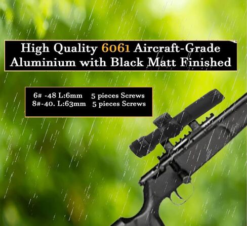 Gotical Compatibility Picatinny Rail Mount Built specifically for Savage Axis/Axis II/Edge Rifle #6 and #8 Screws for Compatibility in Saudi Arabia