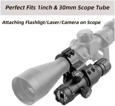 Gotical Universal 1 "/ 30 مم نطاق التثبيت إلى محول السكك الحديدية Picatinny الفردي - حامل تكتيكي ذو 6 فتحات للمصابيح الكاشفة والليزر ومشاهد النقطة الحمراء in Kuwait