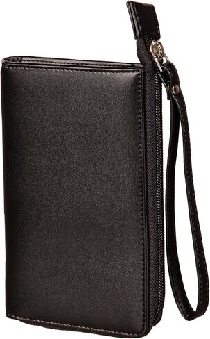 Team Sports America NFL Leather Wristlet Wallet for Women (Buffalo Bills, Brown) in Saudi Arabia