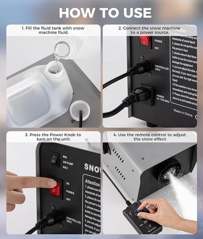 آلة ثلج عالية الإنتاج IMONE بقدرة 1500 واط مع جهاز تحكم عن بعد سلكي، صانع ندفة الثلج بحجم الثلج قابل للتعديل لعيد الميلاد وحفلات الزفاف والحفلات والمرحلة وأحداث العطلات، للاستخدام الداخلي والخارجي in Kuwait