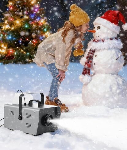 آلة ثلج عالية الإنتاج IMONE بقدرة 1500 واط مع جهاز تحكم عن بعد سلكي، صانع ندفة الثلج بحجم الثلج قابل للتعديل لعيد الميلاد وحفلات الزفاف والحفلات والمرحلة وأحداث العطلات، للاستخدام الداخلي والخارجي in Kuwait