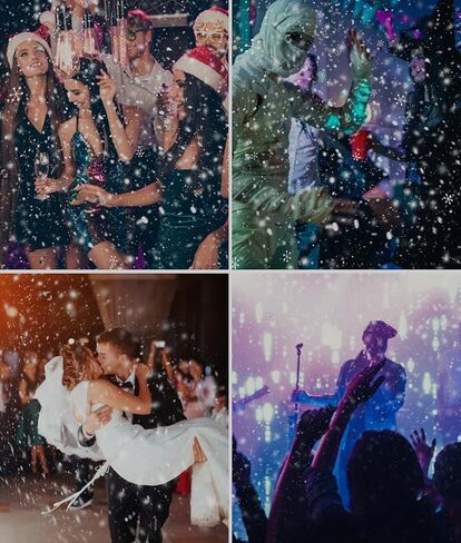 آلة ثلج عالية الإنتاج IMONE بقدرة 1500 واط مع جهاز تحكم عن بعد سلكي، صانع ندفة الثلج بحجم الثلج قابل للتعديل لعيد الميلاد وحفلات الزفاف والحفلات والمرحلة وأحداث العطلات، للاستخدام الداخلي والخارجي in Kuwait