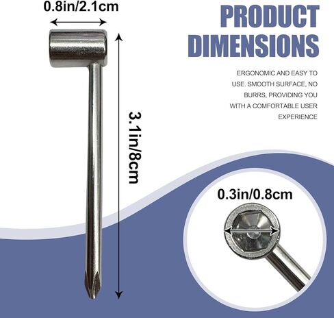 مفتاح ربط قضيب تروس - أداة ضبط رقبة الجيتار المتينة للقيثارات الكهربائية والصوتية، مفتاح ربط قضيب تروس سداسي لسهولة إعداد قضيب تروس وإصلاح الجيتار (8 مم) in Kuwait