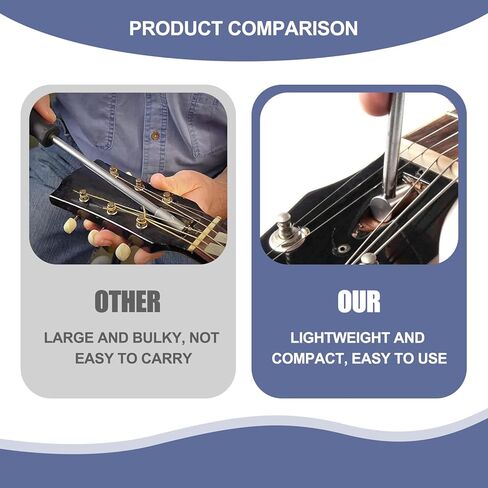 مفتاح ربط قضيب تروس - أداة ضبط رقبة الجيتار المتينة للقيثارات الكهربائية والصوتية، مفتاح ربط قضيب تروس سداسي لسهولة إعداد قضيب تروس وإصلاح الجيتار (8 مم) in Kuwait