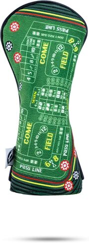 أغطية الرأس ذات طابع كازينو Pins & Aces - طراز جلد الكازينو الكلاسيكي الفاخر المصنوع يدويًا - غطاء نادي الجولف عالي الجودة - قم بتصميم حقيبة الجولف الخاصة بك وتخصيصها in Saudi Arabia