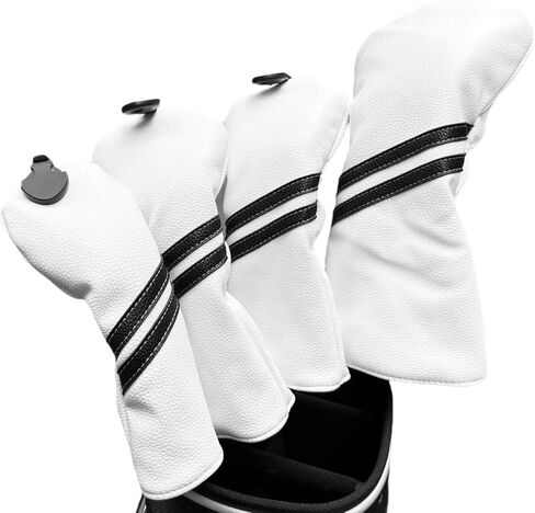 Golf Club Covers Headcovers Set for Driver and Woods Soft Faux Leather Golf Accessories for Men Women Golfer Gifts Set Golf Club Protective Case 1 3 5 H or Set for 1 3 5 Woods in Saudi Arabia