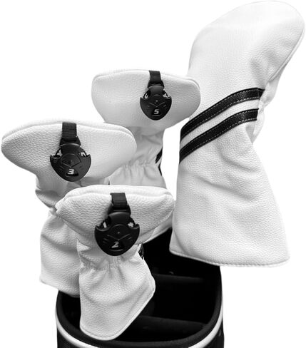 Golf Club Covers Headcovers Set for Driver and Woods Soft Faux Leather Golf Accessories for Men Women Golfer Gifts Set Golf Club Protective Case 1 3 5 H or Set for 1 3 5 Woods in Saudi Arabia