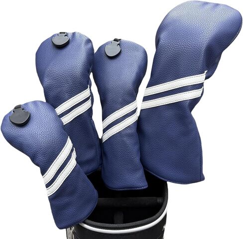 Golf Club Covers Headcovers Set for Driver and Woods Soft Faux Leather Golf Accessories for Men Women Golfer Gifts Set Golf Club Protective Case 1 3 5 H or Set for 1 3 5 Woods in Saudi Arabia