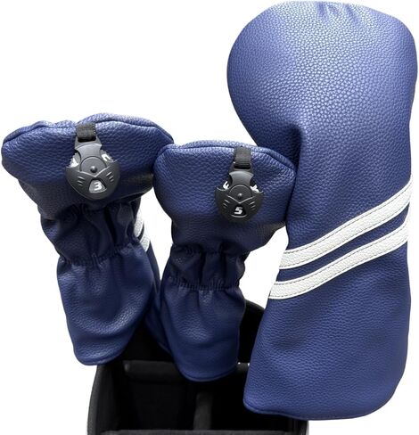 Golf Club Covers Headcovers Set for Driver and Woods Soft Faux Leather Golf Accessories for Men Women Golfer Gifts Set Golf Club Protective Case 1 3 5 H or Set for 1 3 5 Woods in Saudi Arabia