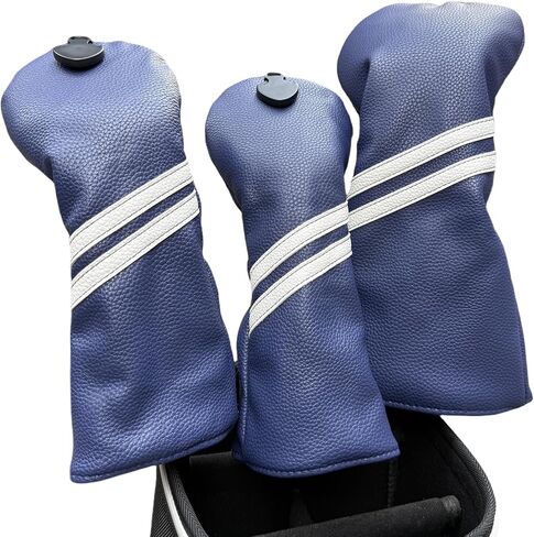 Golf Club Covers Headcovers Set for Driver and Woods Soft Faux Leather Golf Accessories for Men Women Golfer Gifts Set Golf Club Protective Case 1 3 5 H or Set for 1 3 5 Woods in Saudi Arabia