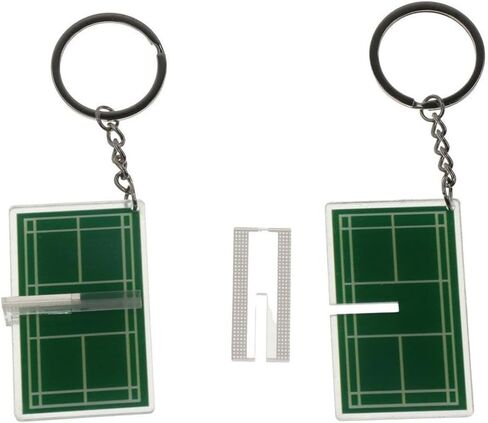 Badminton Acrylic Keychain Tennis Court Pendant Two-sided Table Tennis Key Holder Funny Table Tennis Badminton in Saudi Arabia