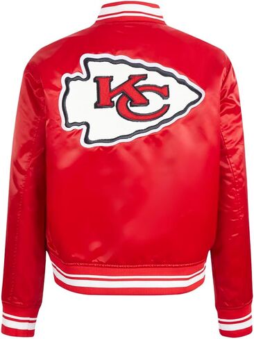 Pro Standard Womens NFL Kansas City Chiefs Retro Classics Satin Jacket Red L in Saudi Arabia