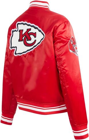 Pro Standard Womens NFL Kansas City Chiefs Retro Classics Satin Jacket Red L in Saudi Arabia
