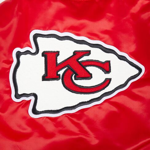Pro Standard Womens NFL Kansas City Chiefs Retro Classics Satin Jacket Red L in Saudi Arabia