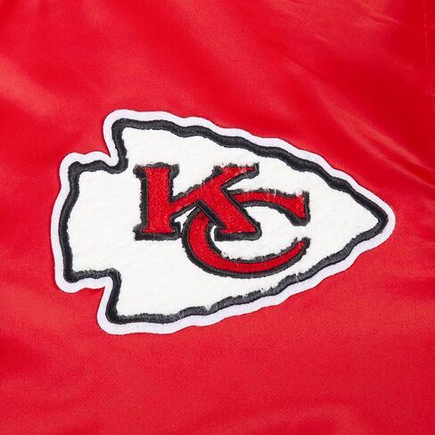 Pro Standard Womens NFL Kansas City Chiefs Retro Classics Satin Jacket Red L in Saudi Arabia