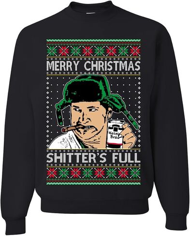 Wild Bobby Shitter's Full Cousin Eddie Christmas Family Vacation Ugly Christmas Sweater Unisex Crewneck Sweatshirt in Saudi Arabia