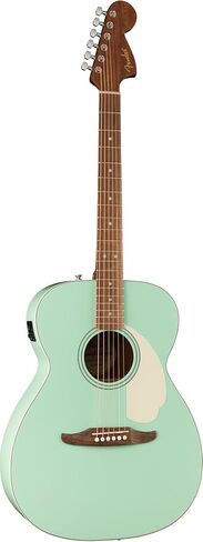 جيتار كهربائي صوتي قياسي من Fender California Standard Monterey E - حزمة Surf Green مع حقيبة Gig، وموالف، وحزام، وأوتار، ولقطات، وأقراص DVD التعليمية لأوستن بازار in Kuwait