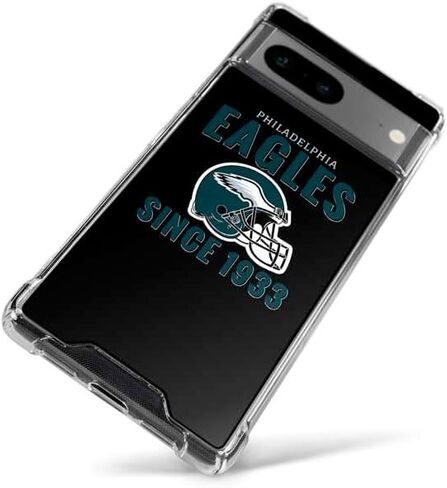 Skinit Clear Phone Case Compatible with Google Pixel 7a - Officially Licensed NFL Philadelphia Eagles Helmet Design in Saudi Arabia