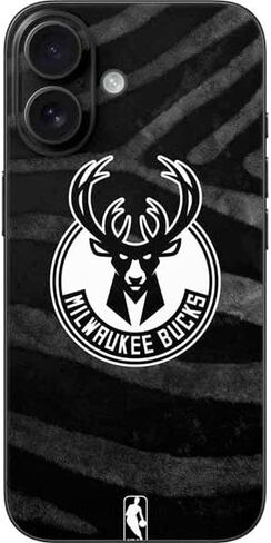 ملصق هاتف Skinit متوافق مع iPhone 16 - تصميم أبطال NBA Milwaukee Bucks 2021 المرخص رسميًا in Saudi Arabia
