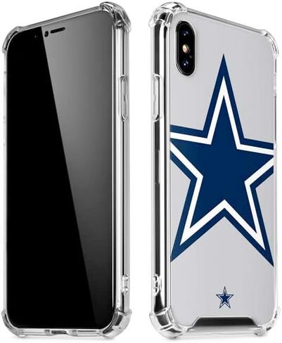 حافظة هاتف Skinit الشفافة متوافقة مع iPhone Xs Max - تصميم شعار كبير مرخص رسميًا من NFL Dallas Cowboys in Saudi Arabia