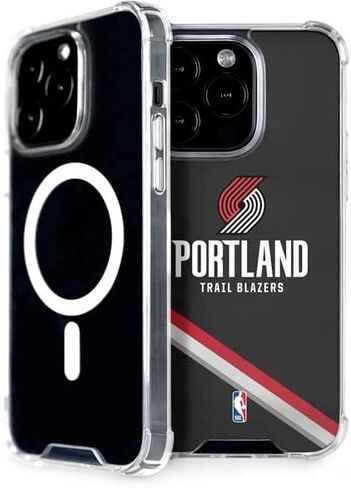 حافظة هاتف Skinit متوافقة مع MagSafe iPhone 14 Pro - تصميم جيرسي مرخص رسميًا من NBA Portland Trail Blazers Away in Saudi Arabia