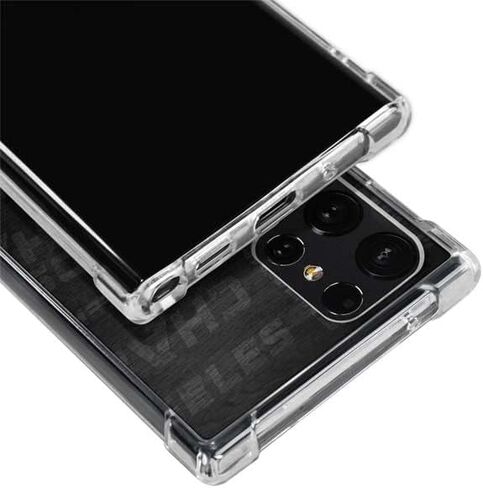 Skinit Clear Phone Case Compatible with Galaxy S22 Ultra - Officially Licensed NFL Los Angeles Chargers Black & White Design in Saudi Arabia