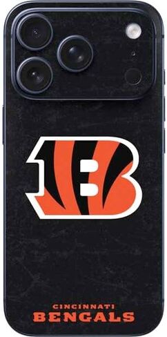 Skinit Decal Phone Skin Compatible with iPhone 17 Pro Max - Officially Licensed NFL Cincinnati Bengals - Distressed Design in Saudi Arabia