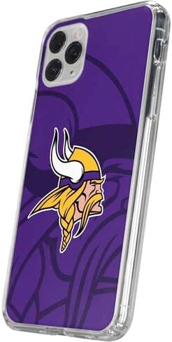 حافظة هاتف Skinit الشفافة متوافقة مع iPhone 11 Pro - تصميم رؤية مزدوجة مرخص رسميًا من NFL Minnesota Vikings in Saudi Arabia