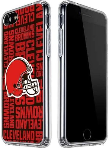 Skinit Clear Phone Case Compatible with iPhone SE (2nd & 3rd Gen) - Officially Licensed NFL Cleveland Browns - Blast Design in Saudi Arabia