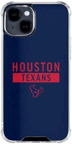 حافظة هاتف Skinit الشفافة متوافقة مع iPhone 15 - تصميم سلسلة الأداء الأزرق NFL Houston Texans المرخص رسميًا in Saudi Arabia