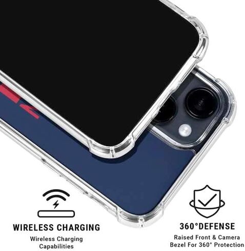 حافظة هاتف Skinit الشفافة متوافقة مع iPhone 15 - تصميم سلسلة الأداء الأزرق NFL Houston Texans المرخص رسميًا in Saudi Arabia
