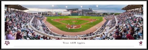 Texas A&M Baseball - 41.5x15-inch Single Mat, Select Framed Picture by Blakeway Panoramas in Saudi Arabia