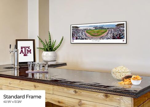 Texas A&M Baseball - 41.5x15-inch Single Mat, Select Framed Picture by Blakeway Panoramas in Saudi Arabia