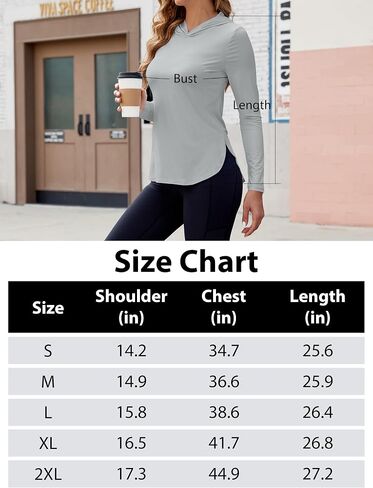 قميص نسائي للشمس بعامل حماية من الأشعة فوق البنفسجية 50+ مع قلنسوة وأكمام طويلة قمصان للحماية من الأشعة فوق البنفسجية خفيفة الوزن للمشي لمسافات طويلة والجري والتمارين سريعة الجفاف in Saudi Arabia