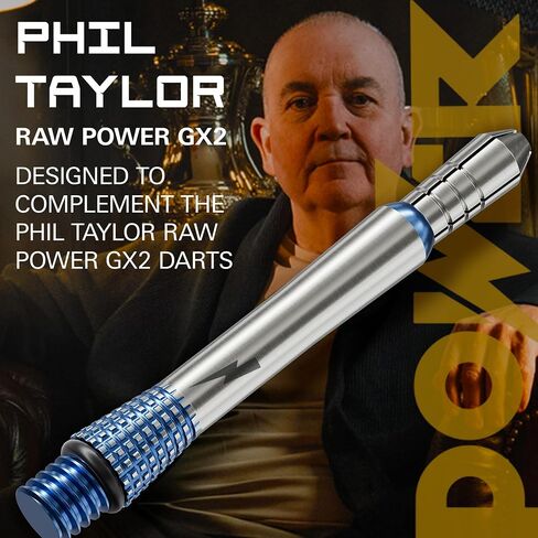 Target Darts Phil Taylor Gx2 Raw Power Titanium Dart Shaft, Short/Intermediate/Medium | Player Edition Aluminium Shafts, 2BA Thread, Professional Dart Accessories in Saudi Arabia