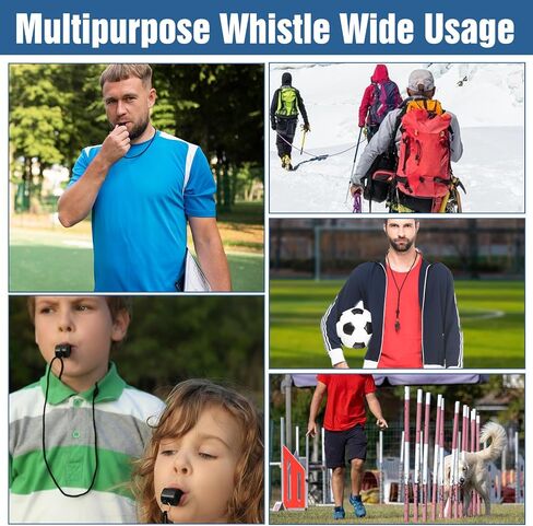 60 Pcs Black Plastic Sports Whistles with Lanyards, Loud Referee Whistles Bulk for Coaches, Emergency, Training, Teachers, Lifeguards, and Outdoor Activities in Saudi Arabia