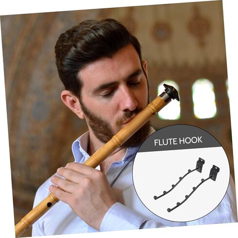 2 قطعة رف عرض الناي مجموعة قابل للتعديل الأخدود مجلس الناي شماعات وحامل قوي الحائط حامل لآلات الموسيقى in Kuwait