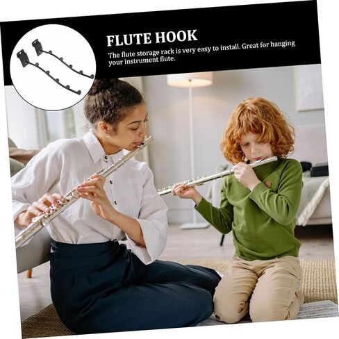 2 قطعة رف عرض الناي مجموعة قابل للتعديل الأخدود مجلس الناي شماعات وحامل قوي الحائط حامل لآلات الموسيقى in Kuwait