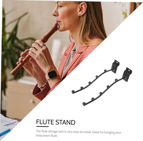 2 قطعة رف عرض الناي مجموعة قابل للتعديل الأخدود مجلس الناي شماعات وحامل قوي الحائط حامل لآلات الموسيقى in Kuwait