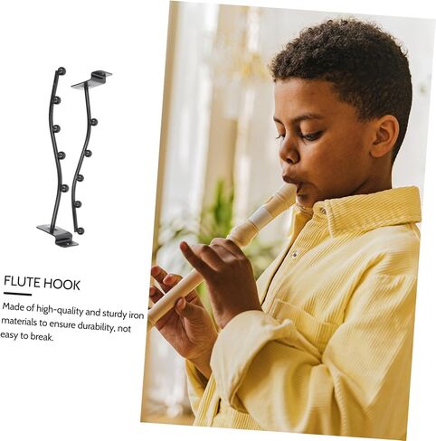 2 قطعة رف عرض الناي مجموعة قابل للتعديل الأخدود مجلس الناي شماعات وحامل قوي الحائط حامل لآلات الموسيقى in Kuwait