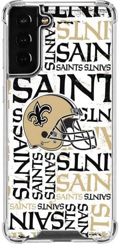 Skinit Clear Phone Case Compatible with Galaxy S22 Plus - Officially Licensed NFL New Orleans Saints - Blast Design in Saudi Arabia
