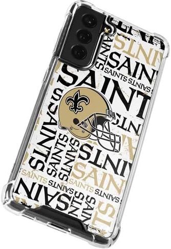 Skinit Clear Phone Case Compatible with Galaxy S22 Plus - Officially Licensed NFL New Orleans Saints - Blast Design in Saudi Arabia